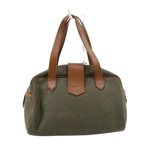 Yves Saint Laurent Olive and Brown Shoulder Bag Vintage